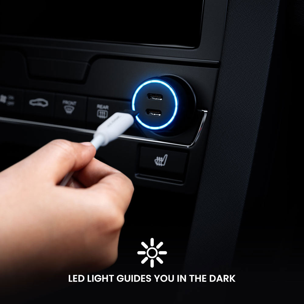 PULSE 60 2 ポート USB-C カーチャージャー - 60W