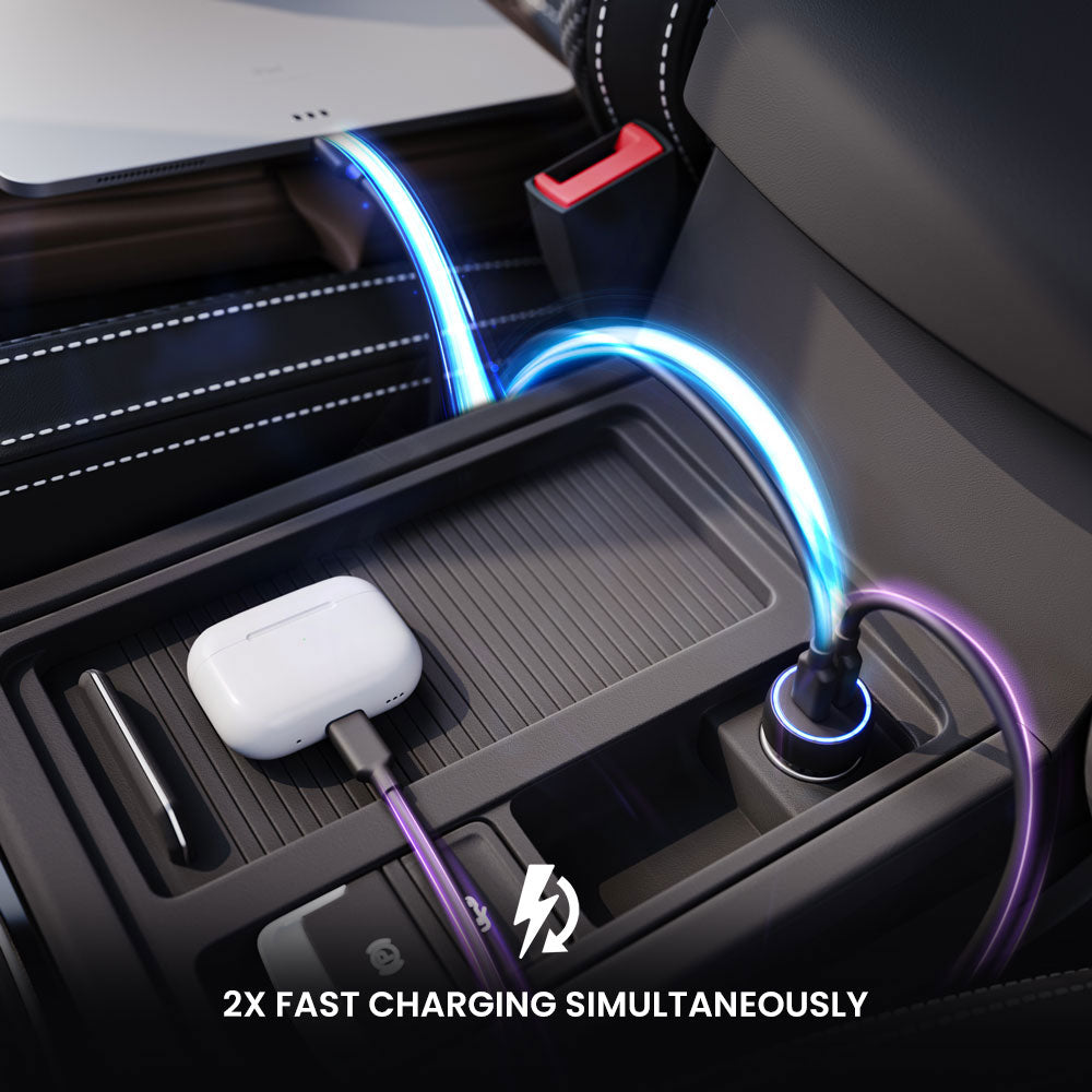 PULSE 60 2-Port USB-C Car Charger - 60W